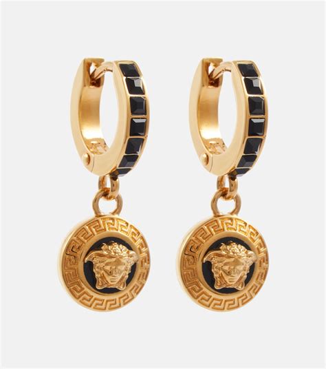 versace heart earrings|versace medusa earrings.